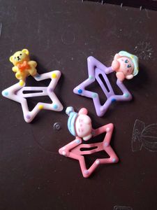 Cute Star Hair Clips - Set of 3
