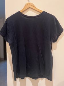 Navy Blue 'Relax' Graphic T-Shirt - Marks &amp; Spen