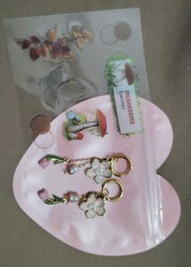 Flower &amp; Pearl Dangle Earrings