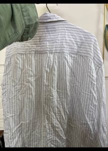 H&amp;M Striped Button-Up Shirt