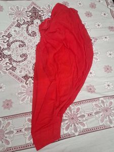 Red Kurta with Yellow Embellishments