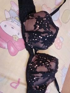Black Lace Padded Bra
