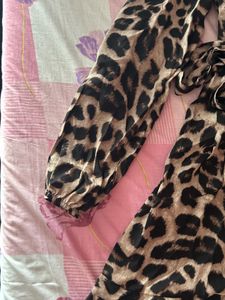 Leopard Print Wrap Dress
