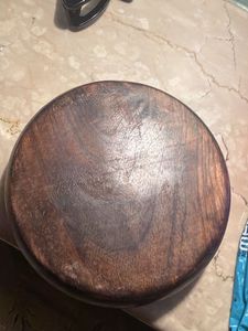 round wooden bowl for candle making