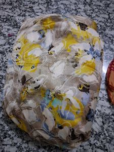 Abstract Floral Print Dress Material