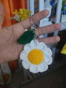 Handmade Daisy Keychain