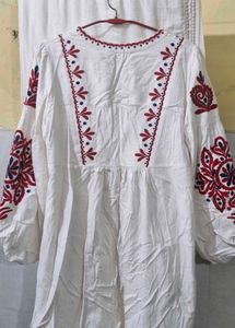 Boho Embroidered Tunic Dress
