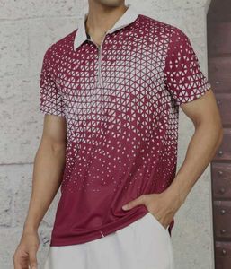 Men's Geometric Print Polo Shirt (Size- XL)