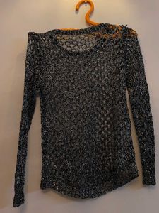 Sparkly Knit Top- mesh