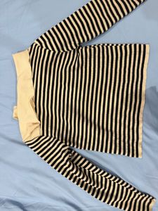 Striped One Shoulder Top