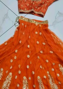 Orange Lehenga Choli Set