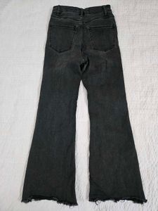 Flared Black Denim Jeans waist 26/28