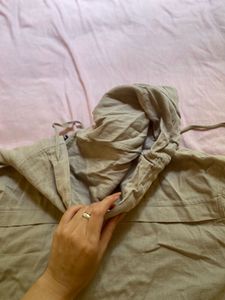 Lightweight Beige Jacket with Hood
