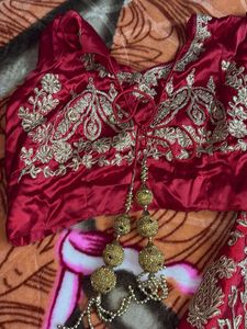 Embroidered Red Lehenga Choli Set