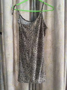 Leopard Print Spaghetti Strap Dress