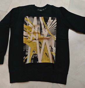 Men Black Sweatshirt A/X Size L