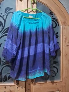 Stylish Blue Tunic Top