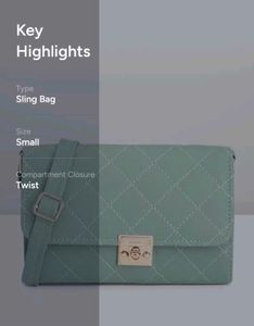 Quilted Mint Green Crossbody Bag