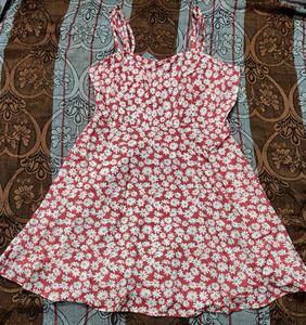 Cute Floral Print Mini Dress
