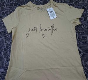 SHEIN "Just Breathe" Graphic Tee