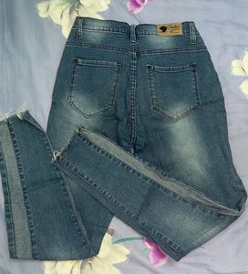High Waist Blue Skinny Jean