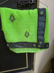 Green Embellished Saree