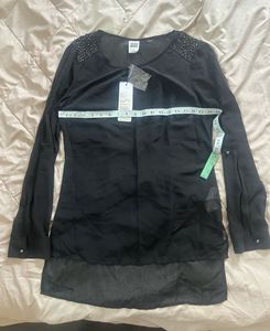 Vero Moda Black Embellished Shoulder Top