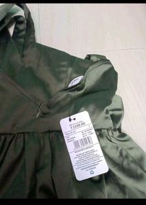 Olive Green Halter Neck Mini Dress