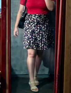 Floral Print Mini Skirt