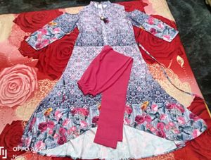 Designer Floral Print Kurta with Pants