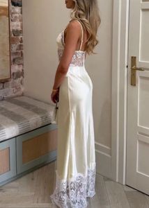Cream Lace Overlay Maxi Dress