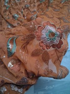 vintage heavy sequence work saree
