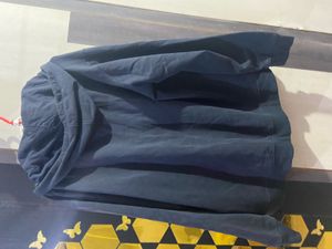 Roadster Navy Blue Zip-Up Hoodie