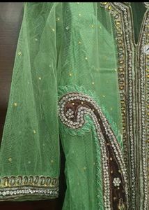 Embellished Green Kurta.
