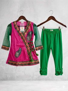 new  Kurta with Green Leggings Set