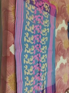 Beautiful Blue Striped Saree