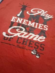 Red T-Shirt with Chess Graphic (Sleeveless)