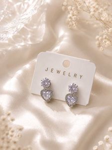 Heart Drop Earrings (Lavender)