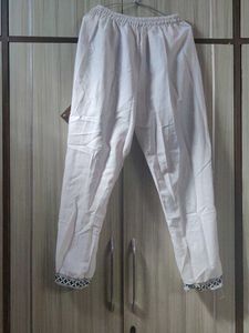 White Cotton Ethnic Pants