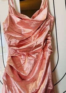 Stunning Pink Ruched Party Dress