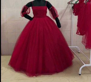 Elegant Maroon Party Gown