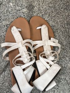 Strappy White Gladiator Sandals