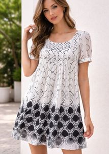 Boho Chic Tie-Dye Mid length Dress