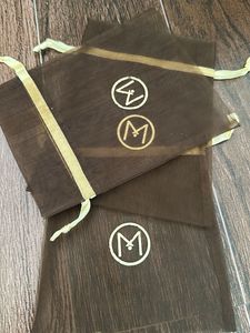 Malabar Set of 3 Sheer Brown Pouches