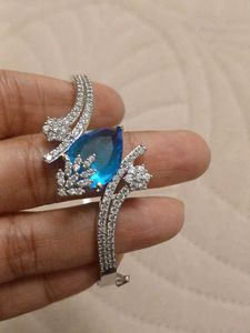 Blue Gemstone Bangle Bracelet