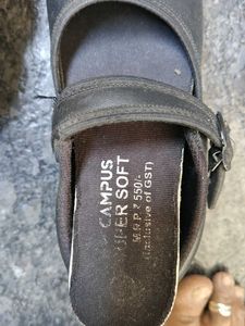 Campus Black shoes (4 To 6 Years)