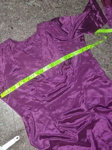 Purple Silky Palazzo Pants