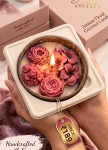 Artisan Floral Coconut Candle