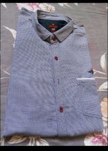 Men's Blue Checkered Casual Shirt