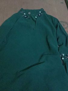 Elegant Green Embellished Kurta